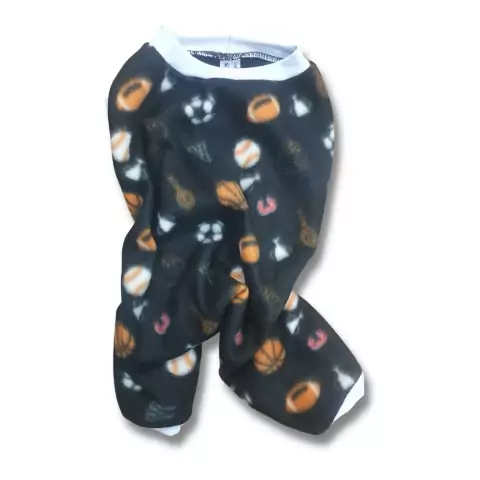 Macacão Soft para Cães Lavipet - Preto Estampado - Tamanho 1