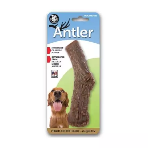 Brinquedo Mordedor para Cachorro Pet Qwerks Antler Madeira G