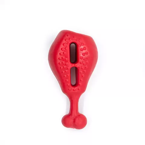 Brinquedo Mordedor para Cães - Coxa De Frango Vermelho