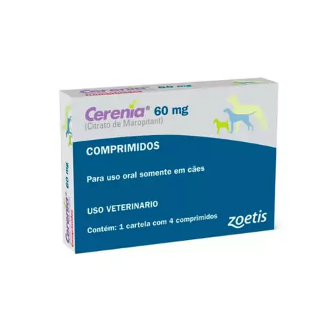 Antiemético Pet p/ Cães Zoetis Cerenia 60 Mg 4 Comprimidos