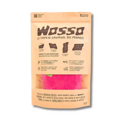 Tapete Higiênico Lavável Bartô Cães WOSSO - Rosa 70cmx55cm