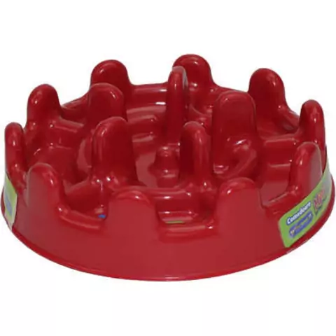 Comedouro Lento p/ Cachorro Pet Games Mini Pet Fit Vermelho