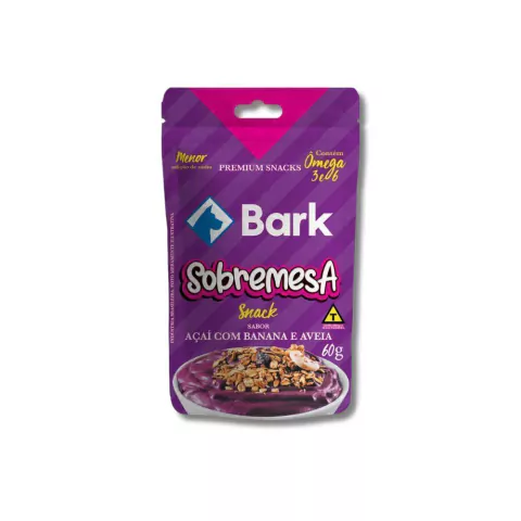 Petiscos Bifinhos Sobremesa Açaí Com Banana e Aveia 60g Bark