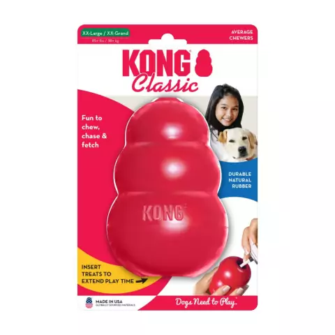 Brinquedo Durável Recheável p/ Cachorro Kong Classic GGG