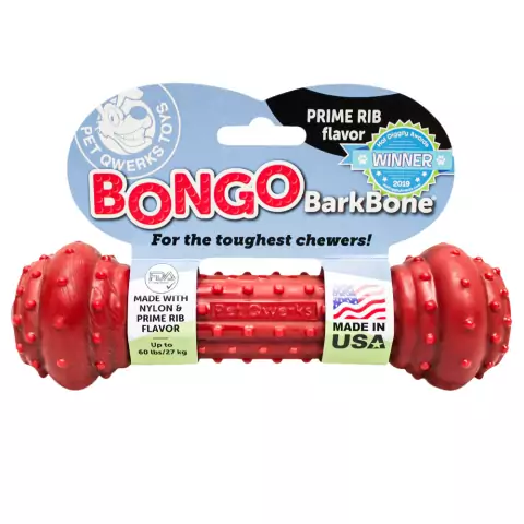 Brinquedo Mordedor para Cachorro Pet Qwerks Bongo Prime Rib G