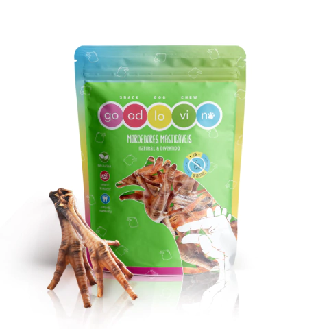 Mordedor Natural p/ Cachorro GoodLovin Pé de Frango 6 Un
