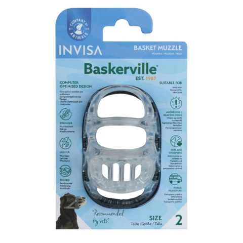 Focinheira para Cães Baskerville Invisa Basket P Tamanho 2 - comprar online