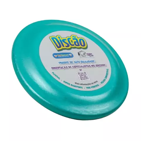 Brinquedo Interativo p/ Cachorro Pet Games Discão Verde Água