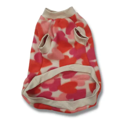 Roupinha Soft para Cães Lavipet - Corações - Tam 8 (28cm)