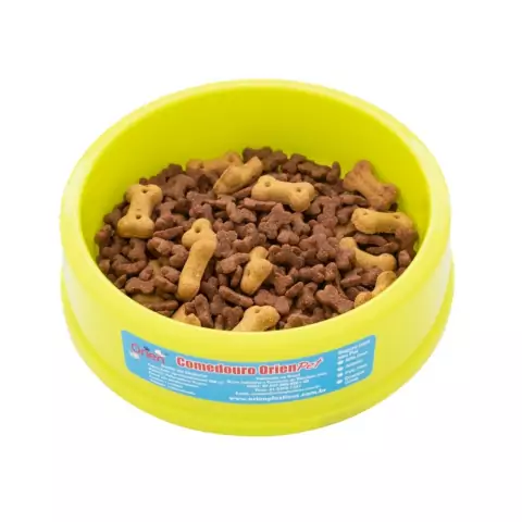 Comedouro Funcional p/ Cachorro Design Liso Cor Verde