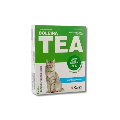 Coleira Antiparasitária p/ Gato Konig Tea 327 com 33cm