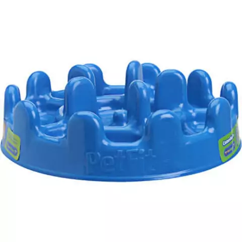 Comedouro Lento p/ Cachorro Pet Games Pet Fit Azul