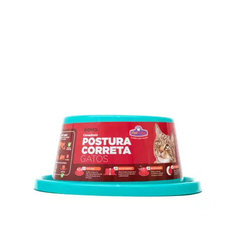 Comedouro de Postura Correta para Gatos Verde