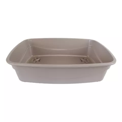 Caixa de Areia Alta para Gatos - Bandeja Sanitária Nude