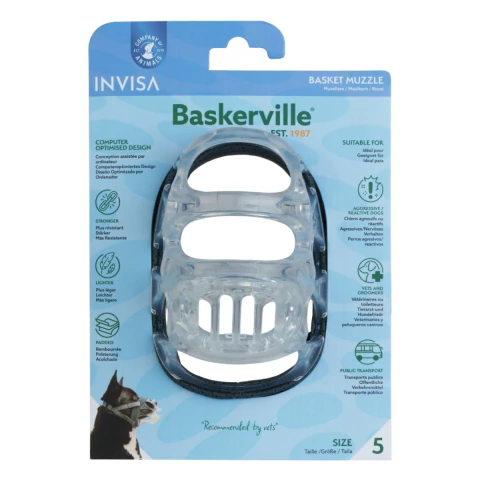 Focinheira para Cães Baskerville Invisa Basket XG Tamanho 5 - comprar online
