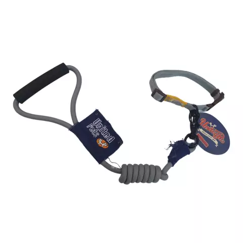 Kit Guia e Coleira para Cães United Pets Cinza Tam M