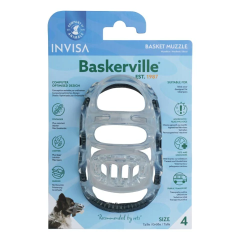 Focinheira para Cães Baskerville Invisa Basket G Tamanho 4 - comprar online