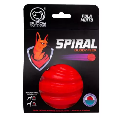 Bolinha de Brinquedo Pet p/ Cachorro Buddy Toys Spiral Flex