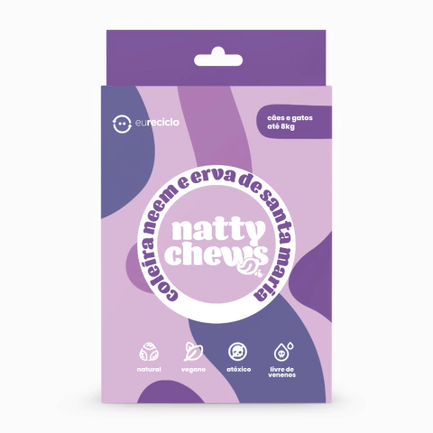 Coleira Natty Chews Neem e Erva de Santa Maria para Caes - P