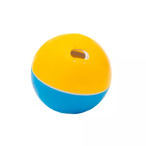 Bola de Brinquedo p/ Cachorro Mini Crazy Ball Azul e Amarela