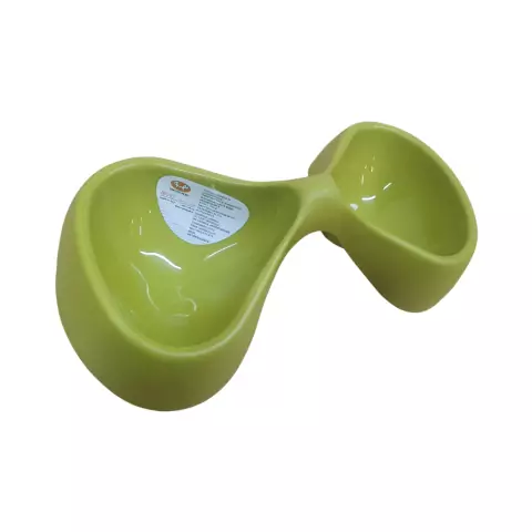 United Pets Bicio Verde Escuro Comedouro Duplo Pet p/ Gatos