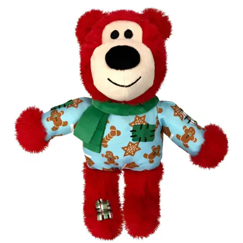 Brinquedo de Pelúcia p/ Cães Kong Knots Bear Vermelho MG