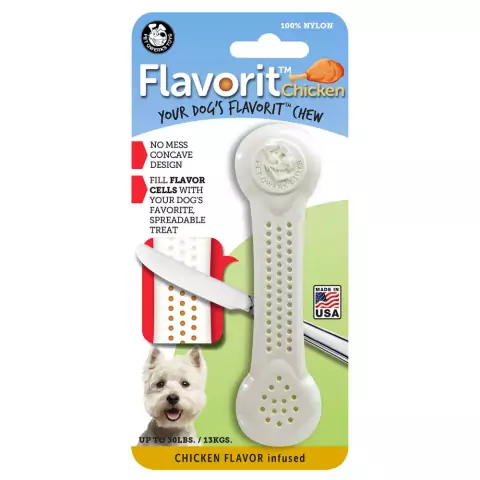 Brinquedo Mordedor para Cachorro Pet Qwerks Flavorit Frango M