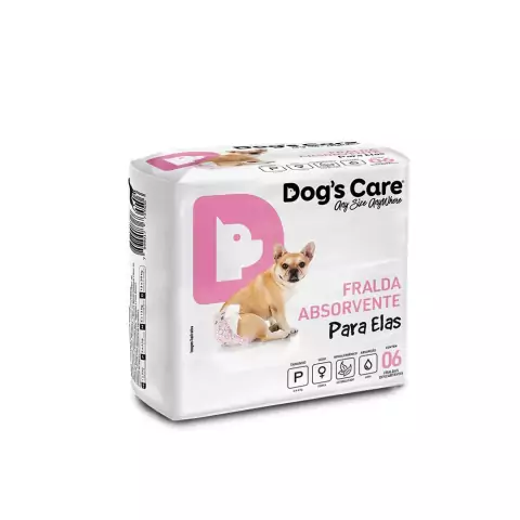 Fralda Descartável Higiênica para Cães Fêmea Dogs Care P 6 un