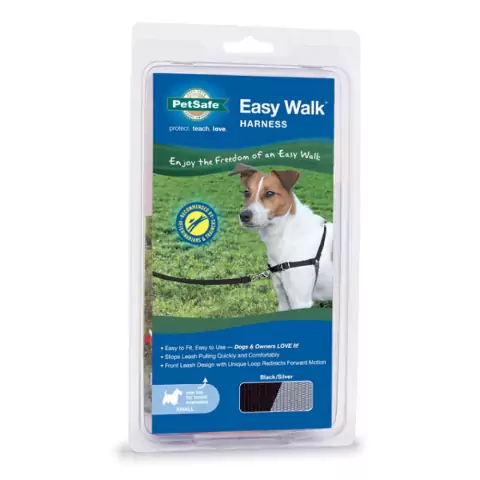 Peitoral Antipuxão p/ Cachorro Pet Safe Easy Walk Preto P