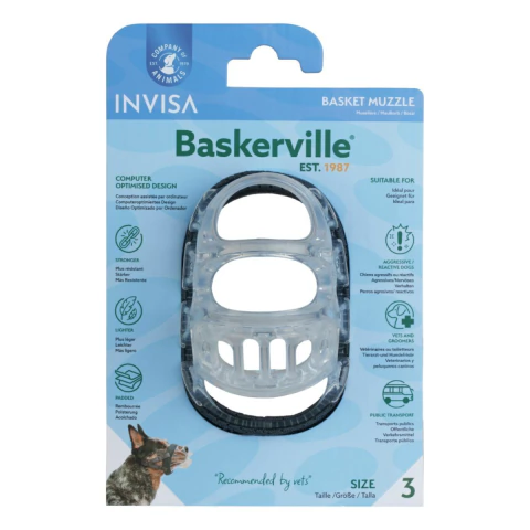 Focinheira para Cães Baskerville Invisa Basket M Tamanho 3 - comprar online