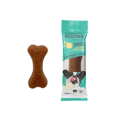 Mordedor Natural Plutos Puppy 60g Queijo Maçã Krill