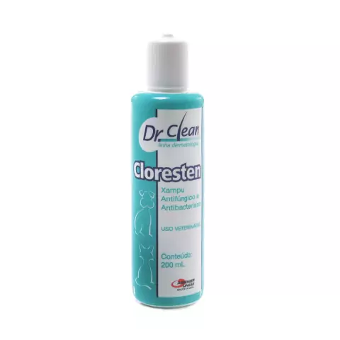Shampoo de Clorexidina Pet Cães Gatos Agener Cloresten 200ml