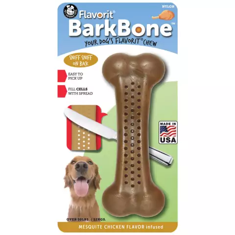 Brinquedo Mordedor para Cachorro Pet Qwerks Bark Bone Frango G
