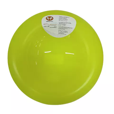 Comedouro Plano p/ Gatos United Pets Kitty Amarelo 120ml