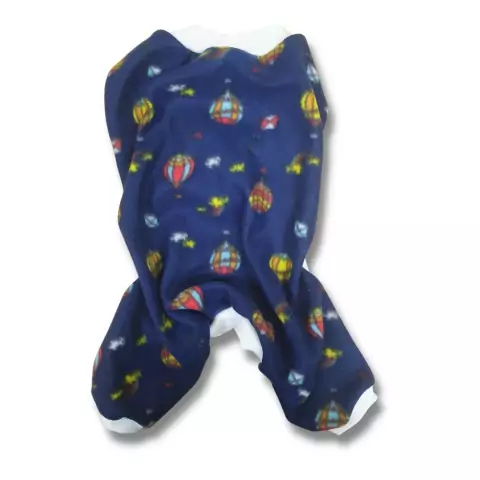 Macacão Soft para Cães Lavipet - Azul Estampado - Tamanho 2