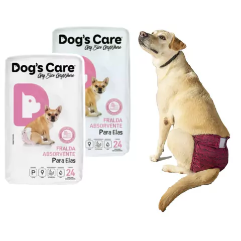 Kit 48 Fraldas P/ Pet Fêmea Tam P +Calcinha Protetora Tam 4
