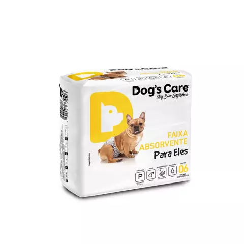 Fralda Descartável Higiênica para Cães Macho Dogs Care P 6 un