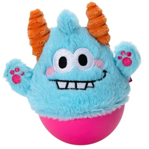 Brinquedo João Bobo Para Cães da Petta - Azul e Rosa