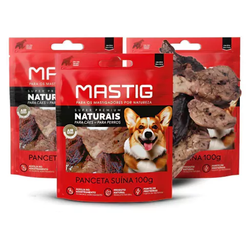 Kit Mordedor Para Cães - MASTIG - Pulmão Suíno – 300g