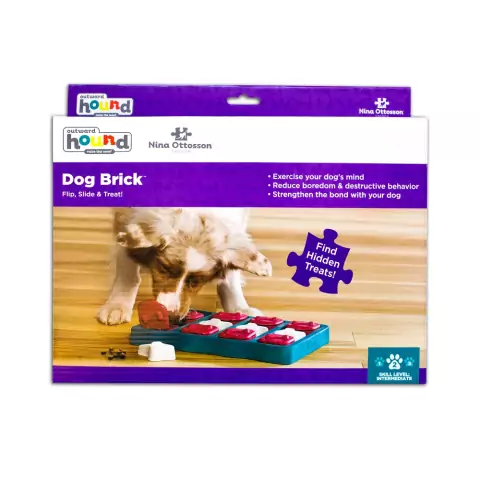Brinquedo Interativo p/ Cães Puzzle Nina Ottosson Dog Brick