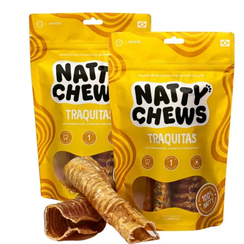 Kit Mordedor Taqueia Bovina Natty Chews 2 Pacotes - 4 Uni