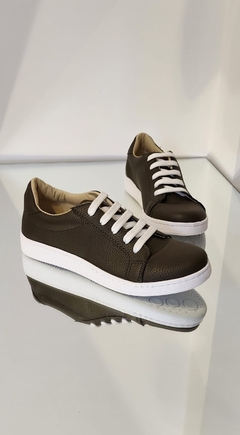 Zapatilla Elvira verde oliva