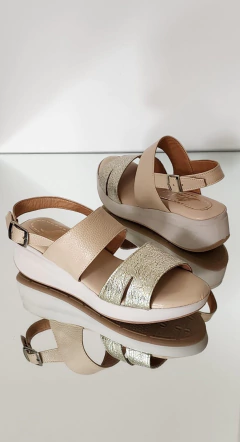 Sandalia Emma nude/oro 2062 - comprar online