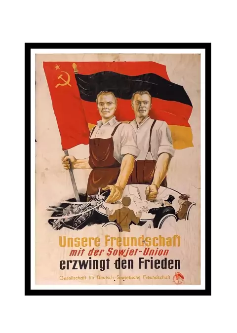 Pôster Amizade RDA e URSS