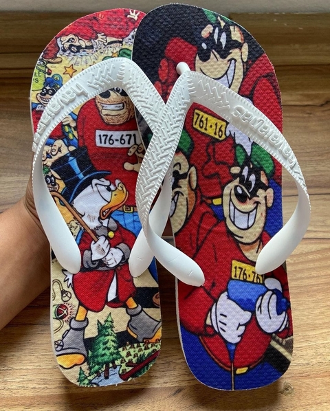 HAVAIANAS PERSONALIZADA MASCULINO IRMÃO METRALHA