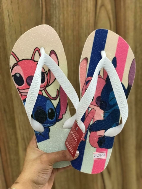 HAVAIANAS PERSONALIZADA STITCH - ROSA NEW - comprar online