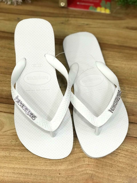 HAVAIANAS TOP BRANCO + PLACAS PRATA - comprar online