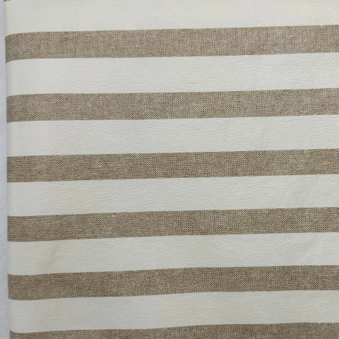 MANTEL RAYAS BEIGE ECOCUER CON PUNTILLA