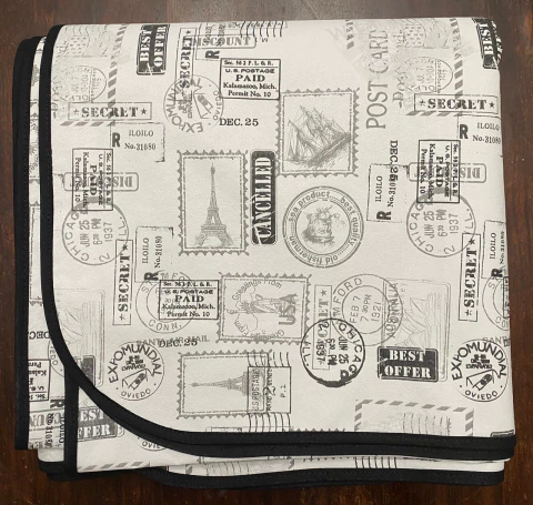 MANTEL SELLOS NEGROS CON CINTA - comprar online