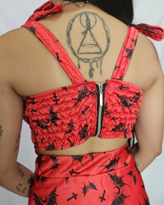 Cropped Princess Vermelho na internet